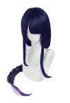 Genshin Impact Raiden Shogun Cosplay Wig Gradient Purple Long Braid Wig