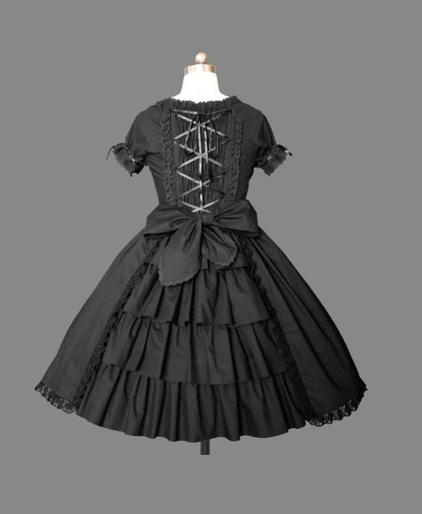 ゴシック ロリータ ドレス - 黒い ゴシック プリンセス ロリータ コート ワンピース | ロリータドレス 販売